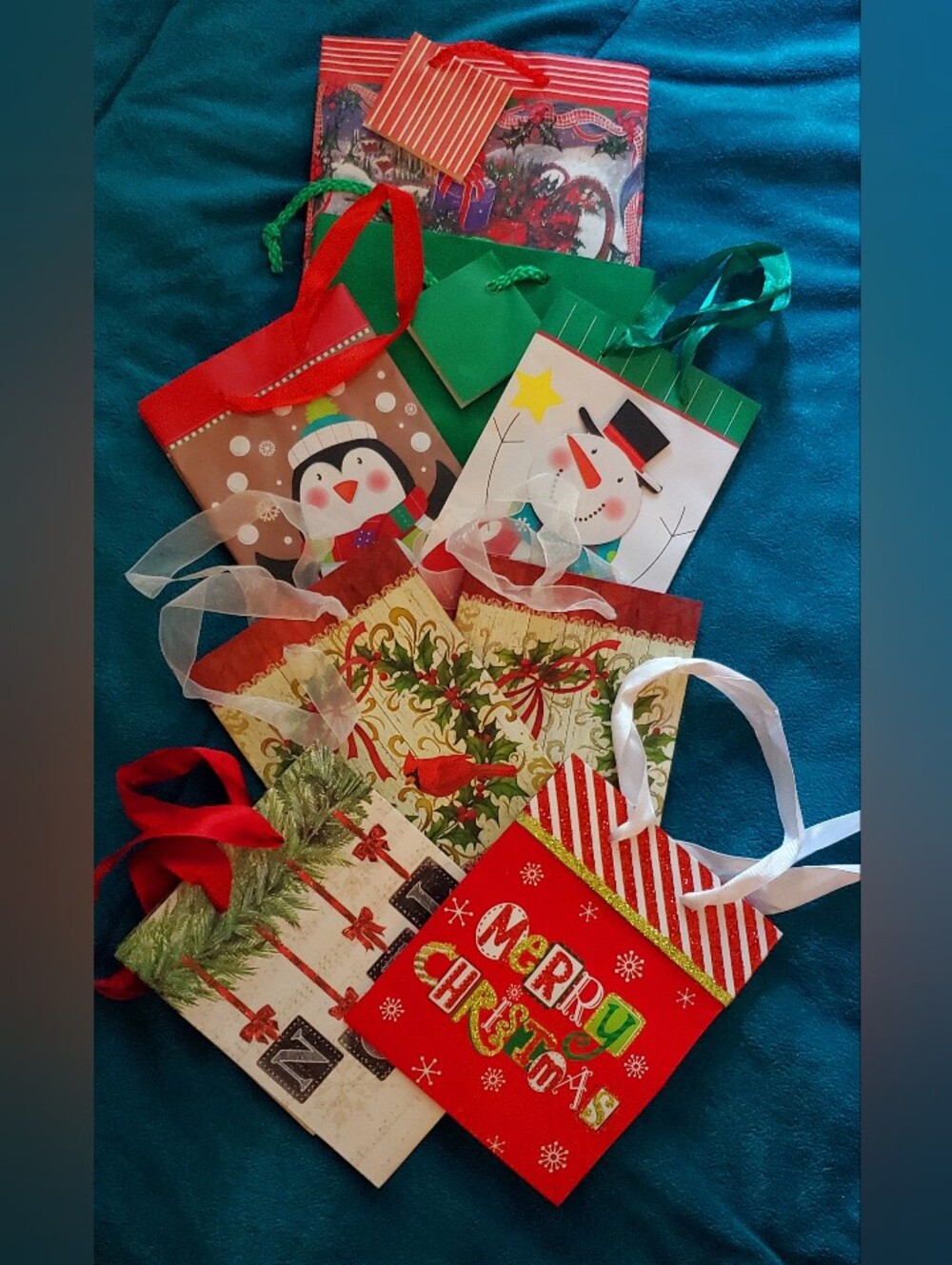 Holiday Gift Bag Bundle - Red, Green, White